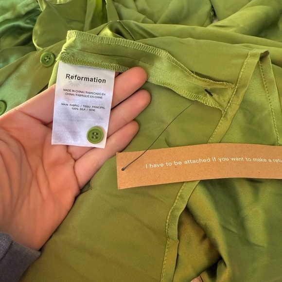 Reformation Alaine Silk Mini Dress - Picture 7 of 7